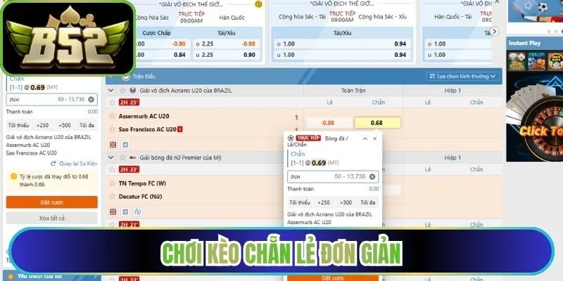 Chơi kèo chẵn lẻ đơn giản