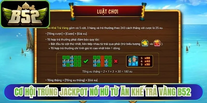 Cơ hội trúng Jackpot nổ hũ từ ăn khế trả vàng B52