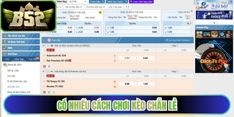 Có nhiều cách chơi kèo chẵn lẻ